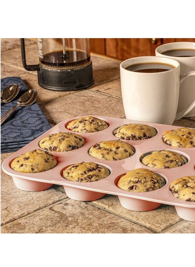 Silicone Bakeware Set, 6-Piece, Includes Muffin, Square, Fluted, Round, Loaf Pans and Scraper
