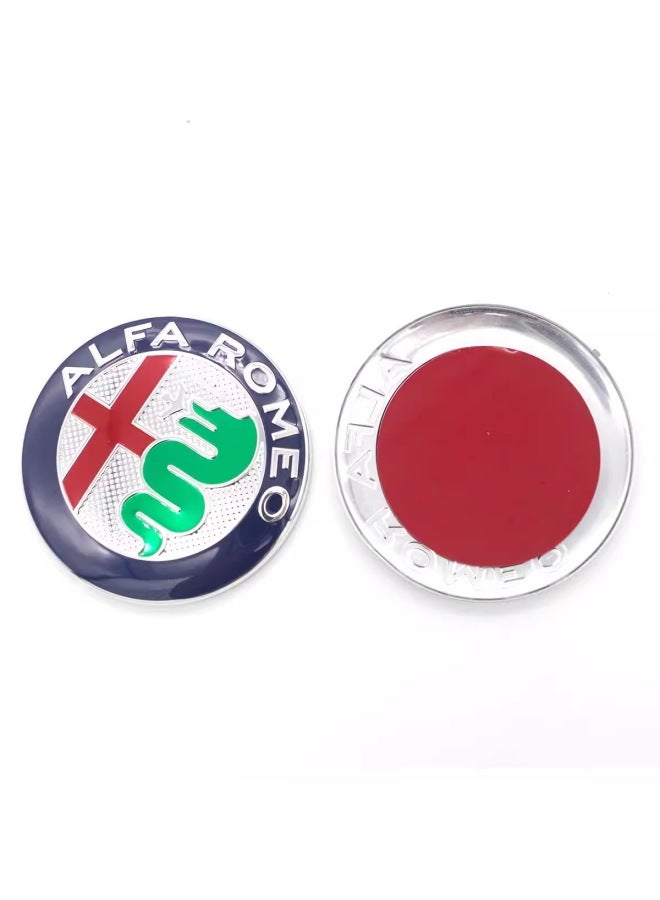 Suitable For Alfa Romeo Logo 74mm Head Cover Labeling Alfa Romeo Modified Front And Rear Logo