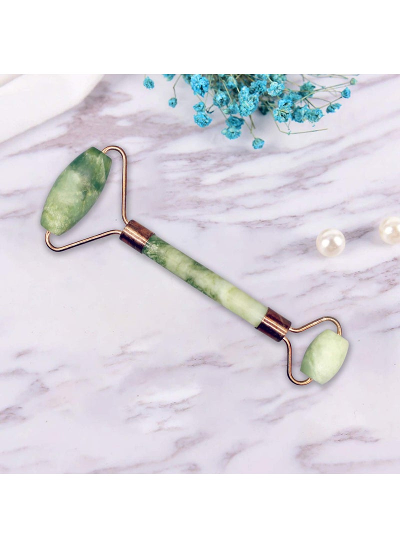 Ladista Ladista LDMG04 Massager Natural Jade Double Sided Face Roller Copper Facial Massager Massage Stone Beauty Tool for Face Neck Toning Firming Serum Application 1 Pc Without Stone  - Image 3