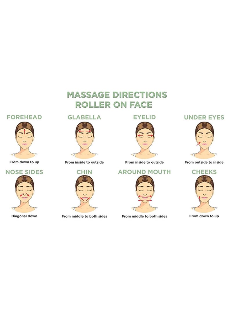Ladista Ladista LDMG04 Massager Natural Jade Double Sided Face Roller Copper Facial Massager Massage Stone Beauty Tool for Face Neck Toning Firming Serum Application 1 Pc Without Stone  - Image 5