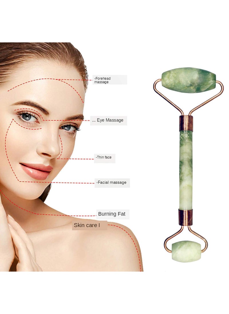 Ladista Ladista LDMG04 Massager Natural Jade Double Sided Face Roller Copper Facial Massager Massage Stone Beauty Tool for Face Neck Toning Firming Serum Application 1 Pc Without Stone  - Image 2