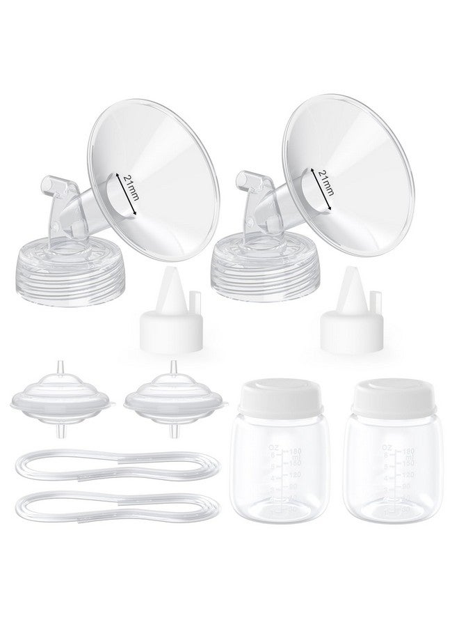 Paruu Pump Parts Compatible with Spectra S1/S2/9 Plus, Not Original Accessories, Full Set Replacements Include 21mm Flanges, Valves, Backflow Protectors (Duckbills Included), Tubings and Bottles - Image 1