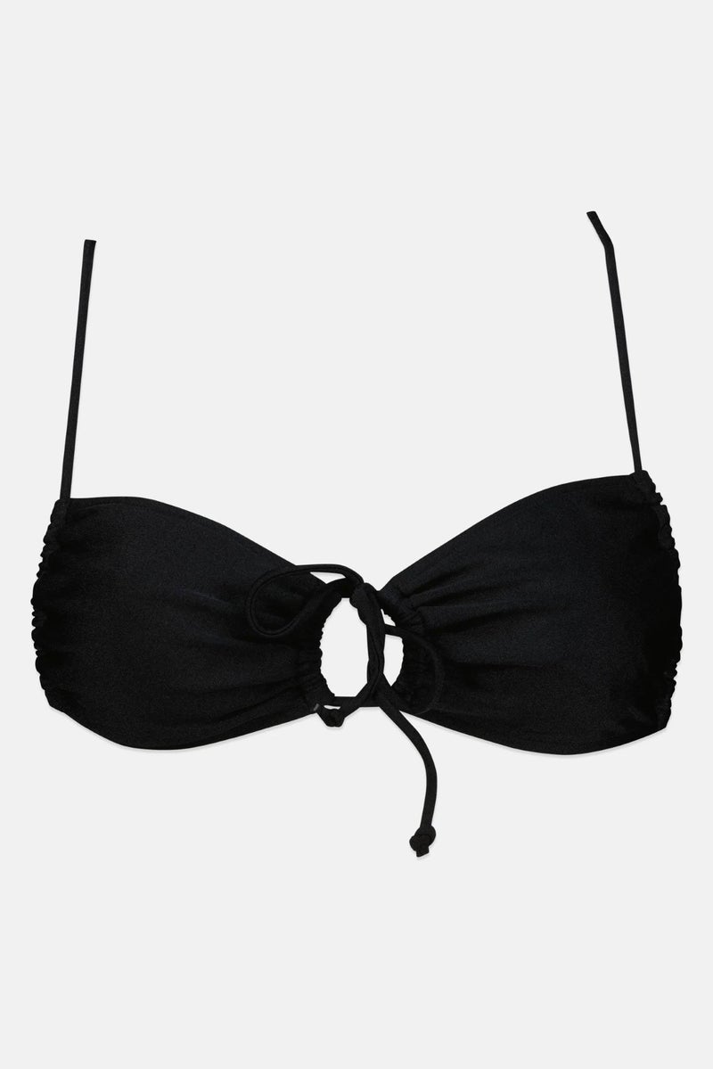 Bershka Women Plain Non Padded Bikini Top, Black - Image 2