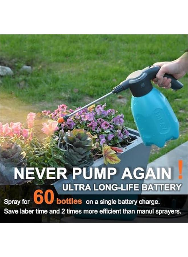 هوكور HOOKOR Electric Spray Bottle, 2L Watering Can for Indoor/Outdoor Plants, Automatic Plant Mister Rechargeable Battery Powered Sprayer with Adjustable Spout for Gardening,Fertilizing,Cleaning - Image 4