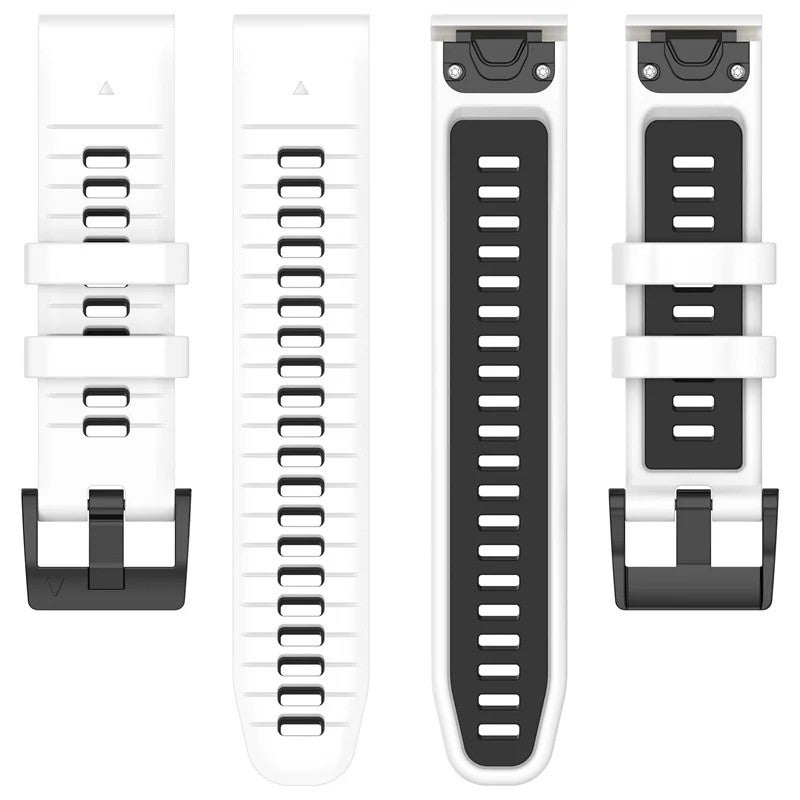 Bluejw QuickFit Two-Tone Silicone Watch Strap Replacement for Garmin Fenix 7X/7 Pro/6/6X, Epix Pro Gen 2, Tactix – Breathable Rubber Band Compatible with 51mm & 47mm Models - Image 4