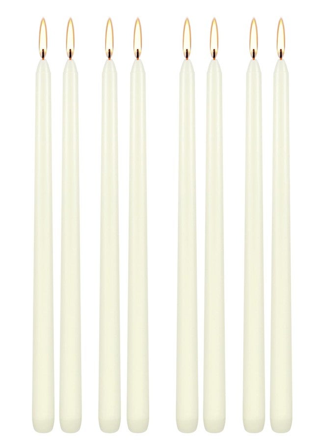 Howemon 8 Pack Ivory Taper Candles 10 Inch Tall 3/4 Inch Thick Burn 8 Hours - Image 1