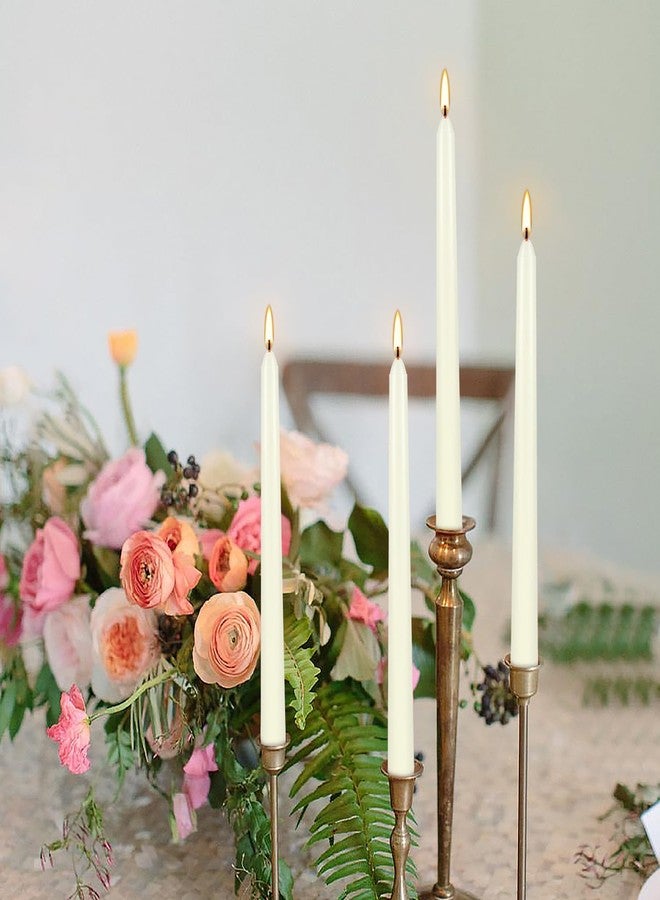 Howemon 8 Pack Ivory Taper Candles 10 Inch Tall 3/4 Inch Thick Burn 8 Hours - Image 4