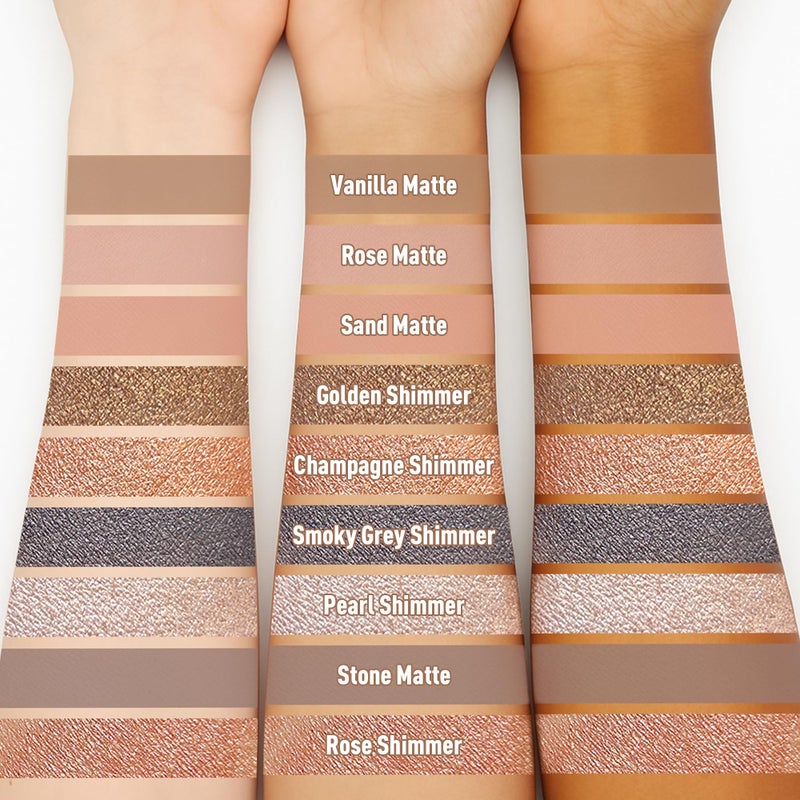 FV Long Lasting Cream Eyeshadow Stick, Waterproof & High Pigmented Eye Shadow Sticks Duo with Blending Sponge, Crease-Proof & Natural Finish Eyeshadow Pencil, Sand Matte - Image 4