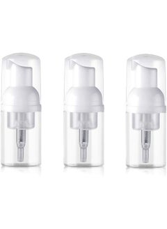 SYBL 3PCS Clear Plastic Empty Mousse Foamer Pump Bottle Travel Liquid Foaming Containers Vial Dispenser Jar Pot For Cosmetic Facial Cleanser Shampoo Hand Shower Gel size 30ml/1oz 