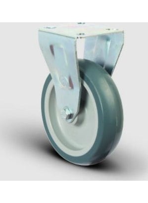 Bushed Thermoplastic Rubber Light Industrial Wheel with Fixed Plate Connection Diameter: 100 - Er02 Mkt 100