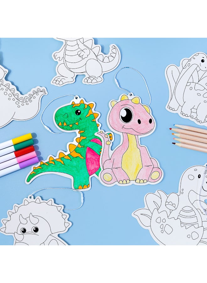 TFiOXL Mosaic Foil Stickers Craft Kits for Kids -Dinosaurs DIY Party Favors Craft Activity,Travel Toys,Easter Basket Stuffers,Birthday Gifts for Girls Boys - Image 2