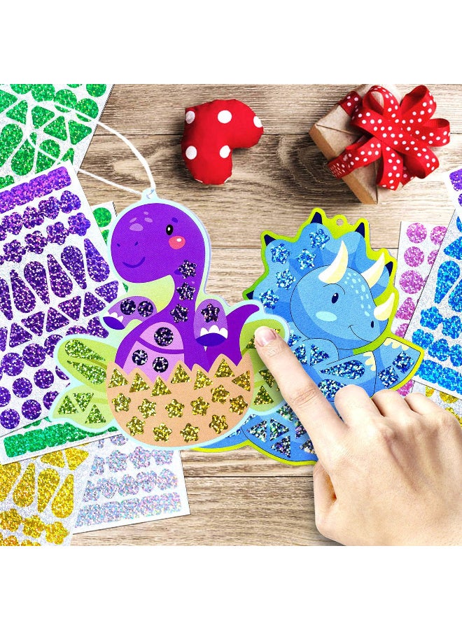 TFiOXL Mosaic Foil Stickers Craft Kits for Kids -Dinosaurs DIY Party Favors Craft Activity,Travel Toys,Easter Basket Stuffers,Birthday Gifts for Girls Boys - Image 5