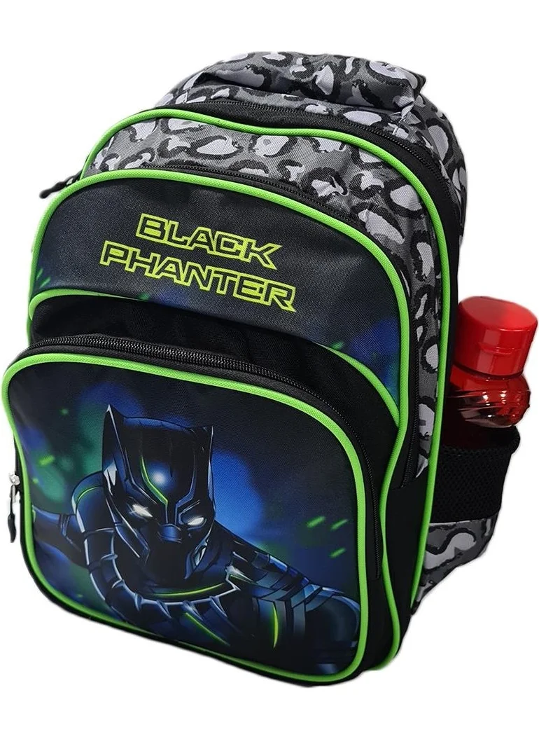 Masho Trend Black Panther Bag + Nutrition - Black Panther School Bag Men's Bag Children's Backpack Bp4
