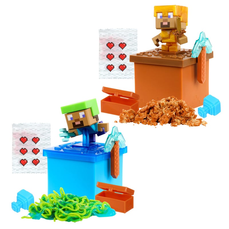 Treasure X Minecraft Sand & Sea. Overworld Minecraft Character. Mine, Discover & Craft with 10 Levels of Adventure & 12 Mine & Craft Characters to Collect. 2 Pack - Image 1