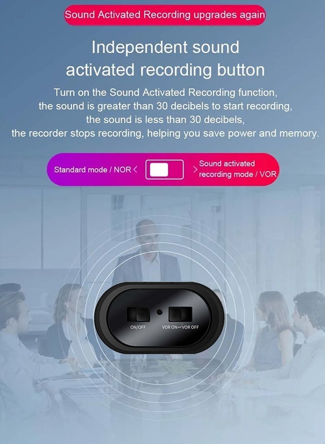128G Magnetic Voice Activated Recorder with AI-Triple Noise Reduction,2000 Hours Recording Capacity,Digital Audio Recorder, Small Recording Devices - Image 4