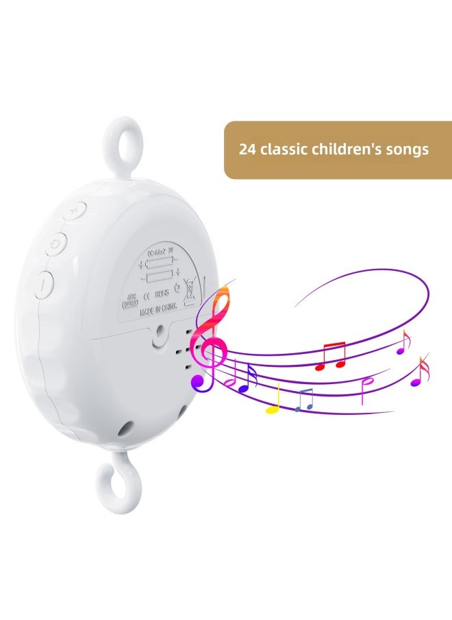 A1 Baby Bed Bell Toy Stand 3-node 66cm Universal Version Mechanical Music Rocking Cradle Bell Swing Wind Chime-Color:Music Bed Bell Battery Version/24 Songs/children's Songs  - Image 1