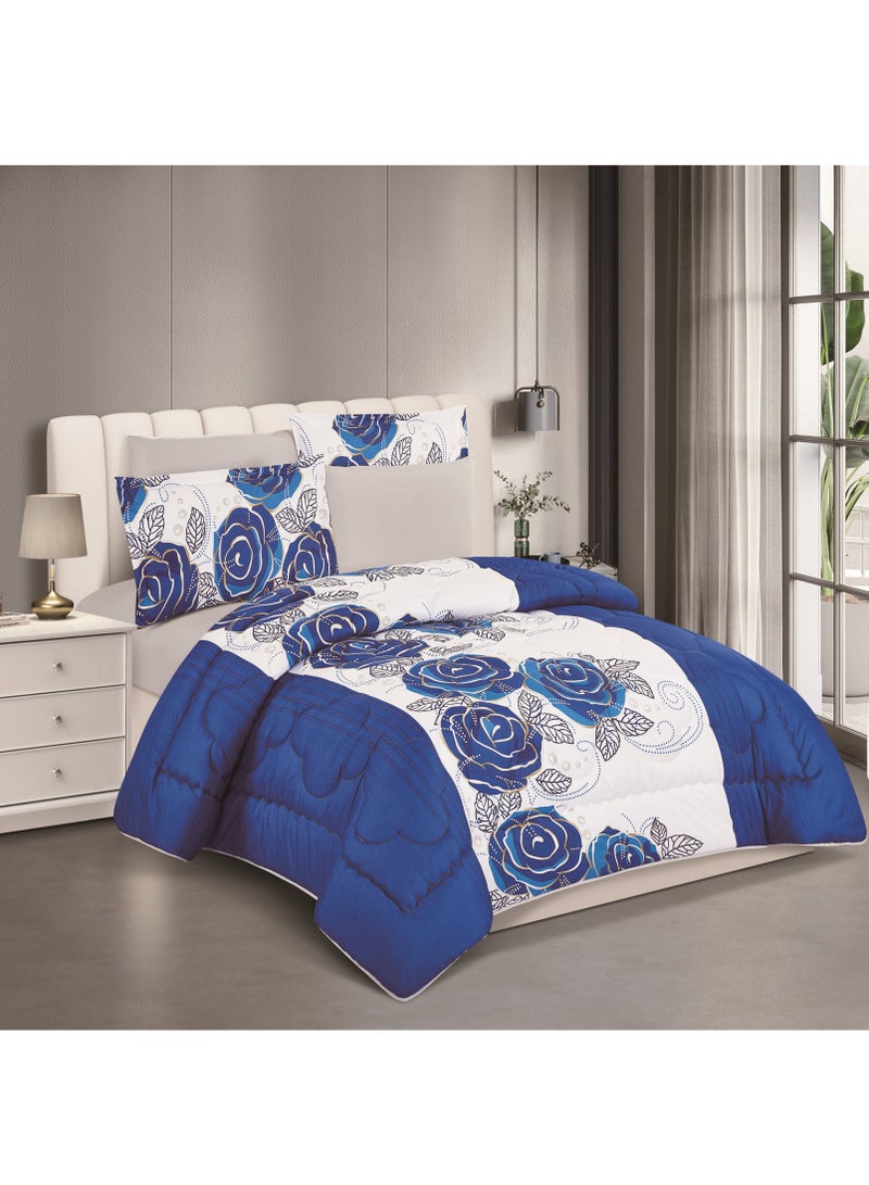 ستارجولد لحاف مطبوع فائق النعومة، طقم 6 قطع، قماش ميكروفايبر عالي الجودة، تصميم أنيق ومتميز، متين، مثالي لغرفة النوم المنزلية مقاس 240×220 سم - Image 1