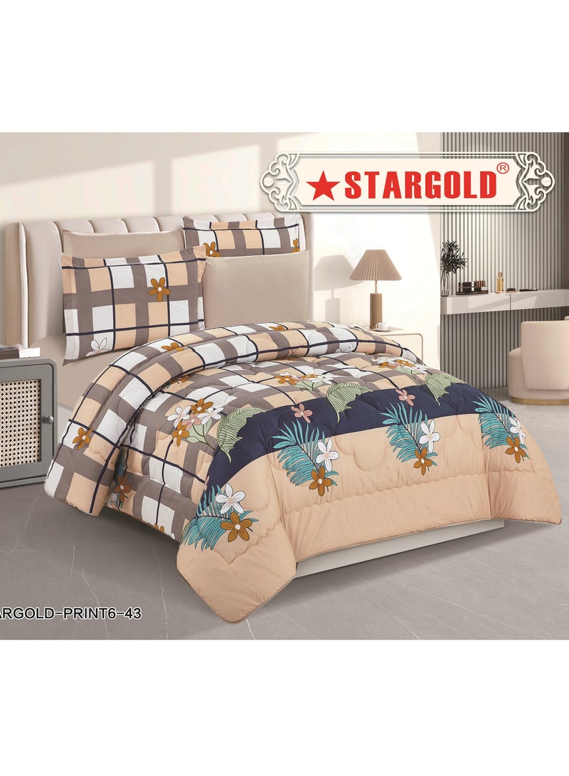 Stargold Super Soft Printed Comforter, 6pcs Set, Microfiber High-Quality Fabric, Stylish and Premium Design, Durable, Ideal For Home Bedroom 240X220CM  - Image 2