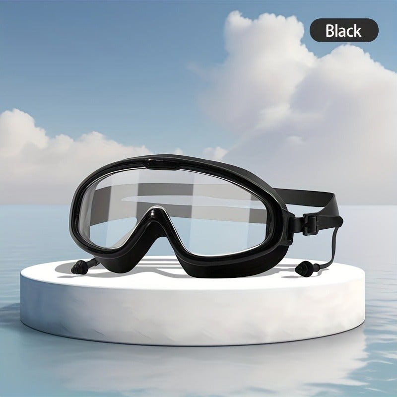 Unisex Adult Swimming Goggles with Large Frame, Wide View, High-Quality Silicone, Leak-Proof and Anti-Fog