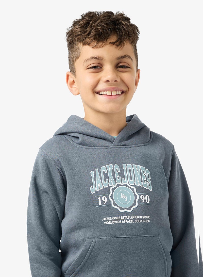 Jack & Jones Junior Kids Jjmako Sweat Hood - Image 1