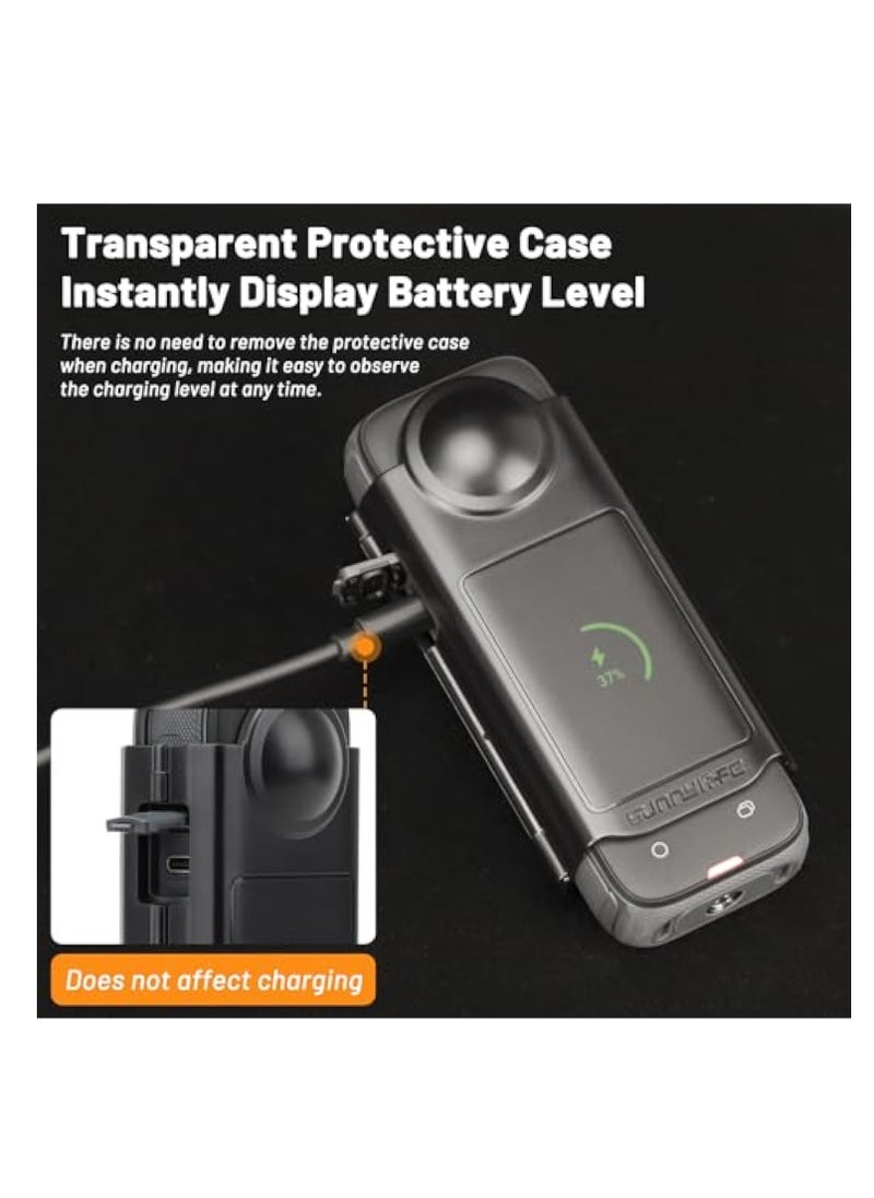 KASTWAVE - Protective Cover Case for Insta 360 X4, Combine Lens Guard and Screen Protection, Anti-Drop and Dust-Proof, Lens Protective Kit for Insta360 X4 Accessories - Image 1