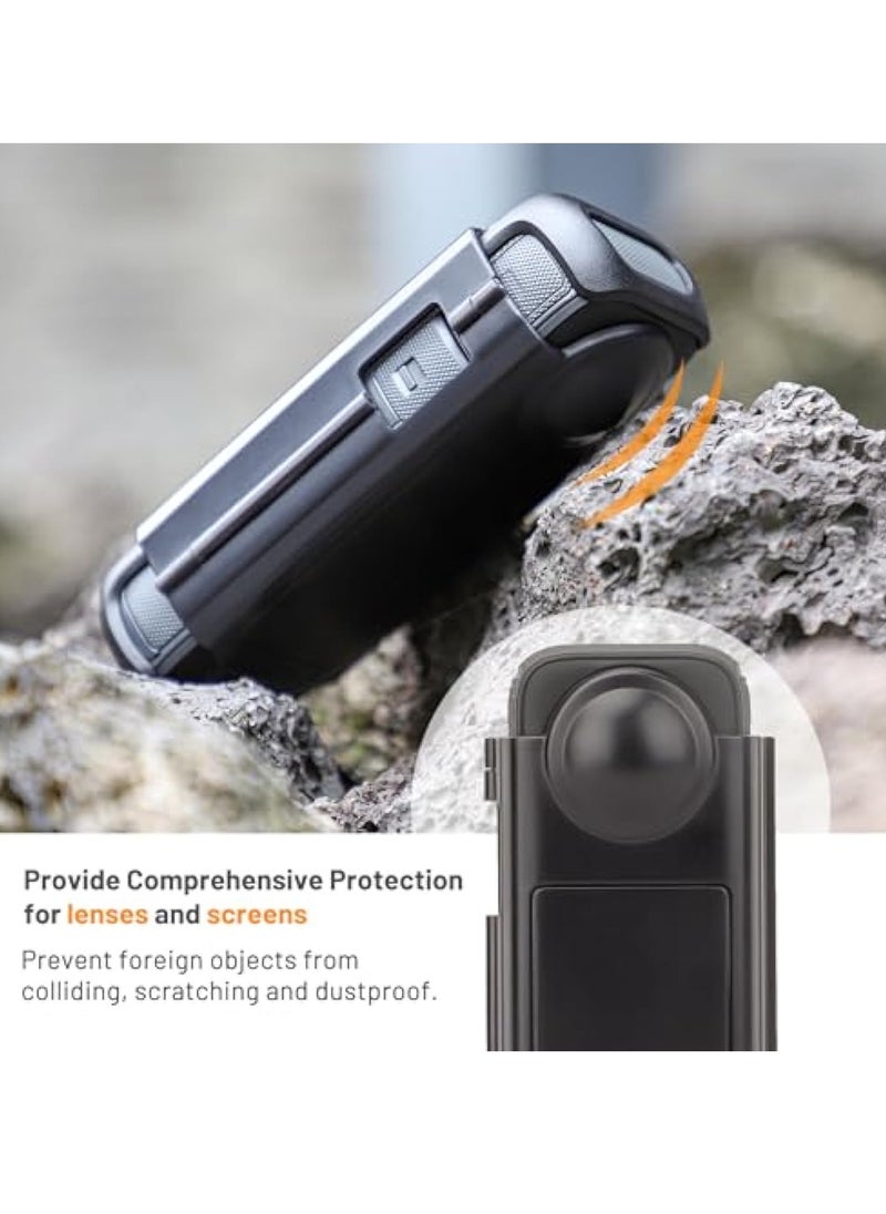 KASTWAVE - Protective Cover Case for Insta 360 X4, Combine Lens Guard and Screen Protection, Anti-Drop and Dust-Proof, Lens Protective Kit for Insta360 X4 Accessories - Image 1