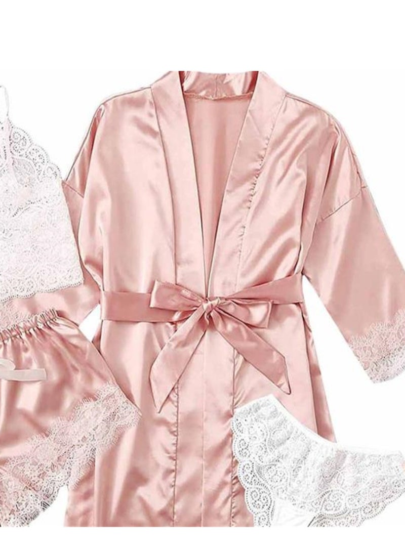 4pcs pajamas women's home pajamas lace pajamas set - Image 5