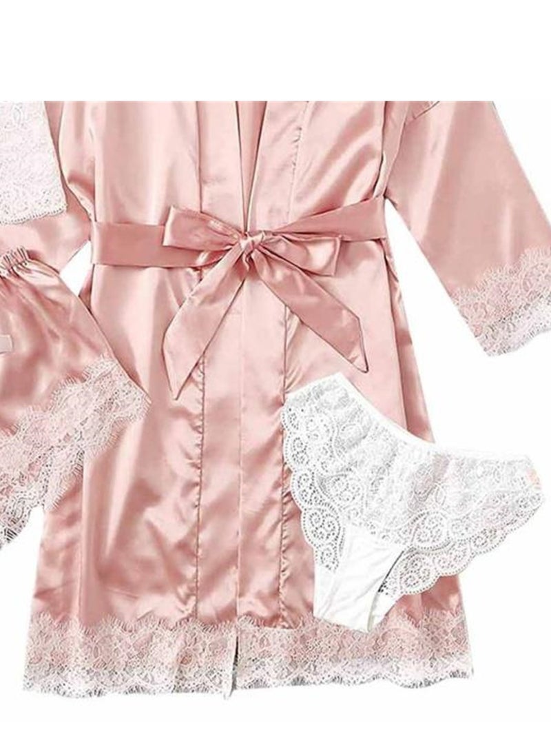4pcs pajamas women's home pajamas lace pajamas set - Image 4