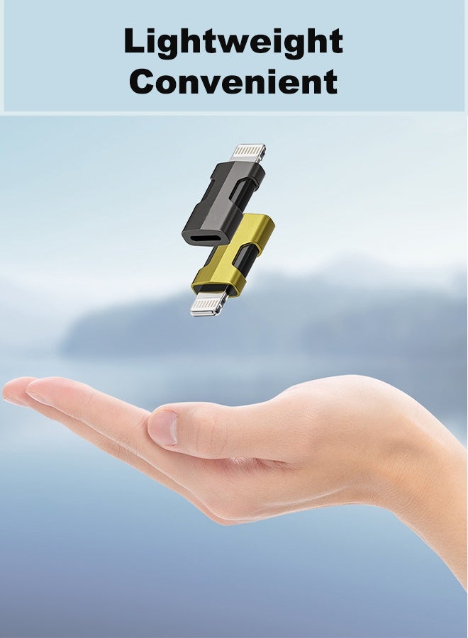 2 PCS Type C to USB Adapter, USB Type C Female to Lightning Male Adapter(Grey,Gold)  - Image 4