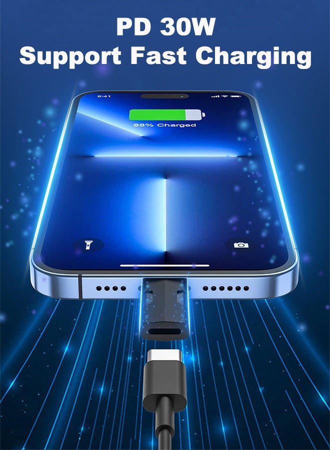 2 PCS Type C to USB Adapter, USB Type C Female to Lightning Male Adapter(Grey,Gold)  - Image 3