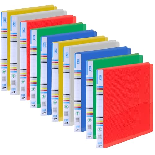 SPS Colored Report File – Set of 20 | Plastic File for A4 Documents | for Office, School & Home | Holds Up to 150 Sheets | Best for Interviews and Reports - Image 1