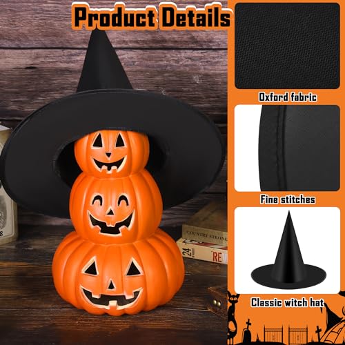 Elcoho 12 Pieces Halloween Costume Witch Hat with 100 Yards Hanging Rope for Halloween Yard Decoration - Image 3