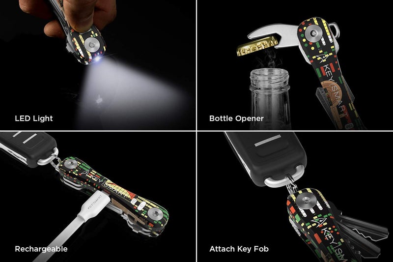 key smart KeySmart Pro - Key Holder w Tile Smart Technology Bluetooth Tracker - w Bottle Opener (up to 14 Keys, Star Trek The Original Series) - Image 1