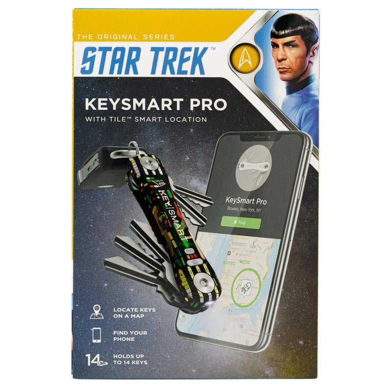 key smart KeySmart Pro - Key Holder w Tile Smart Technology Bluetooth Tracker - w Bottle Opener (up to 14 Keys, Star Trek The Original Series) - Image 4