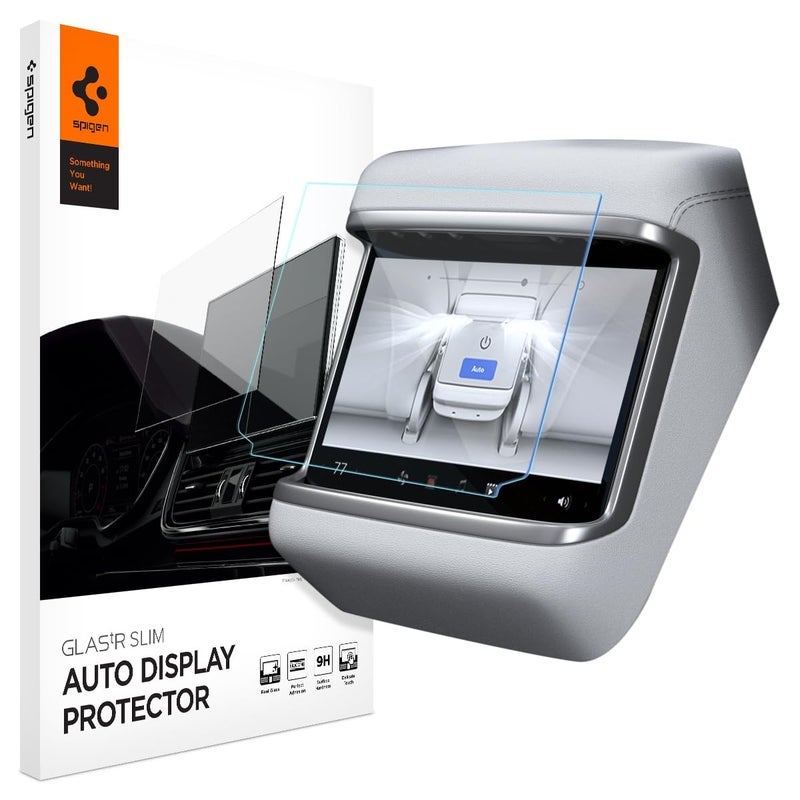 Spigen Tempered Glass Screen Protector [GlasTR Slim] designed for Tesla Model S (2023/2024/2025), Tesla Model X (2023/2024/2025) 9.4 inch Rear Touchscreen - Matte/Anti Finger Print - Image 1
