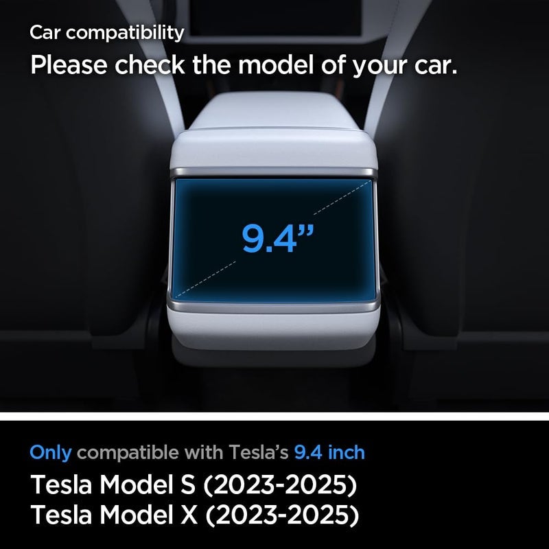 Spigen Tempered Glass Screen Protector [GlasTR Slim] designed for Tesla Model S (2023/2024/2025), Tesla Model X (2023/2024/2025) 9.4 inch Rear Touchscreen - Matte/Anti Finger Print - Image 2