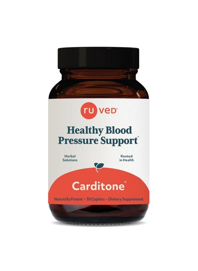 R-U VED ruved Carditone, Doctor-Formulated, All-Natural Ayurvedic Herbal Supplement, Trusted for Over 30 Years, 30 Vegetarian Caplets - Image 1