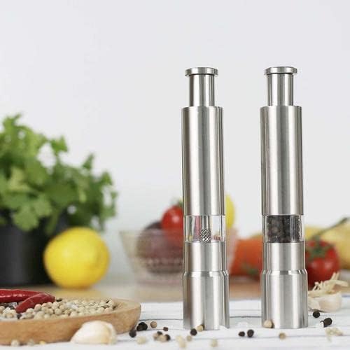 LOCANS Stainless Steel Mini Paper Mills Grinder Tool Hand Operated Manual Salt and Other Spice Mill Pump Grind Tool - Image 1