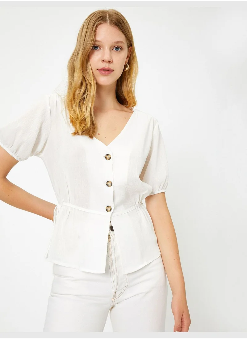 كوتون Button Detailed Blouse