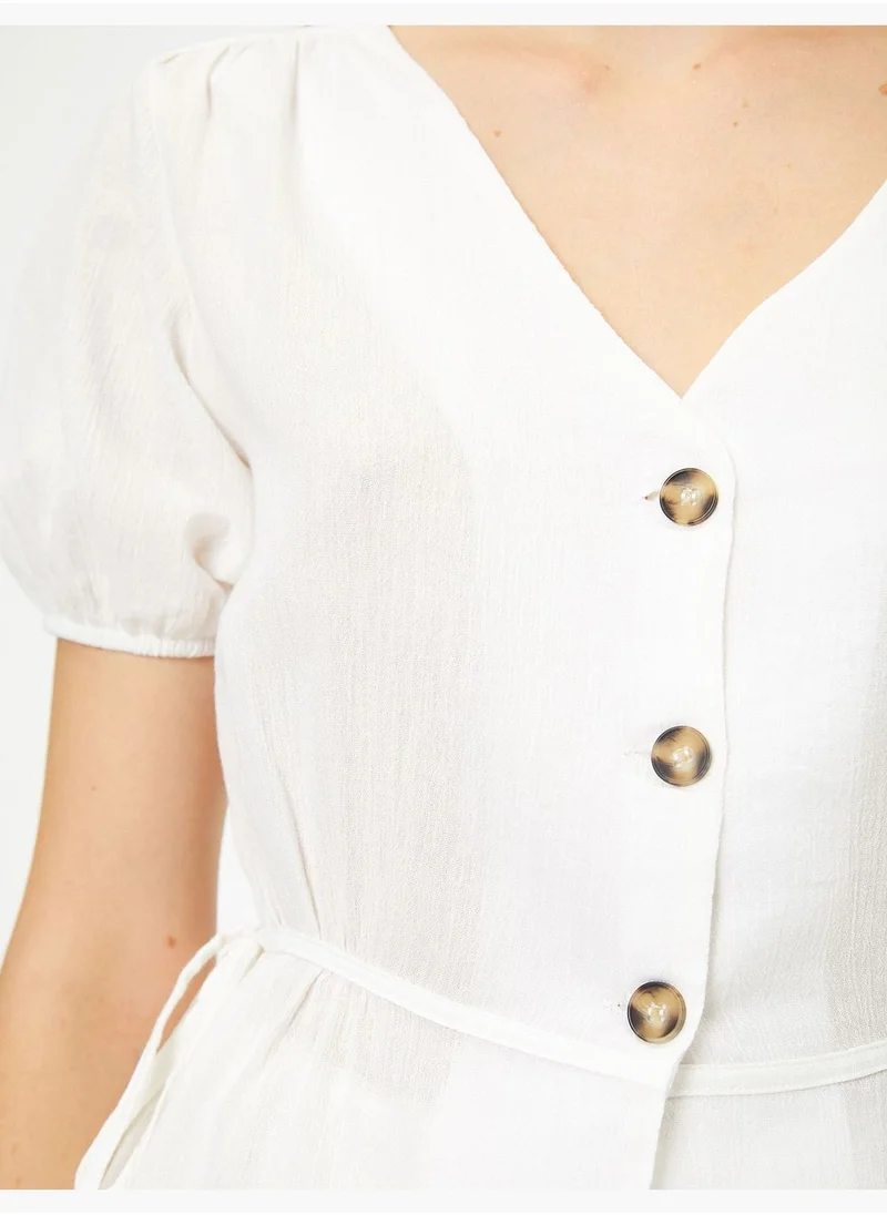 كوتون Button Detailed Blouse