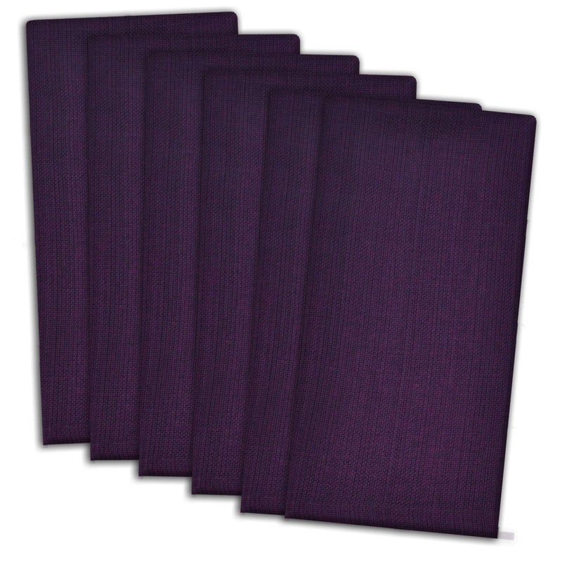 DII Variegated Tabletop Collection Napkin Set 20x20 Eggplant 6 Piece
