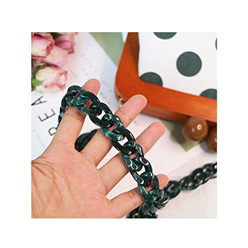 Aumey 40 Inches DIY Resin Bag Strap Plastic Ladies Bag Chain Shoulder Cross Body Bag Handbag Purse Replacement Chain Strap Set with Buckles (Green) - Image 3