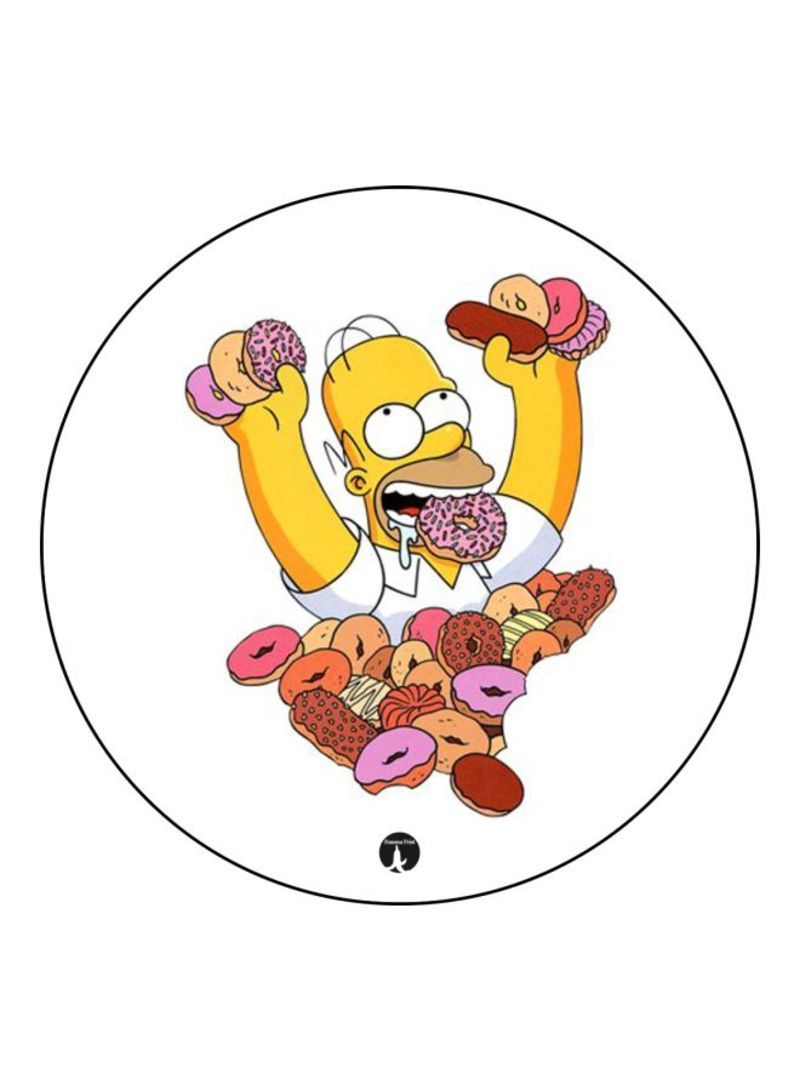 RKN Simpsons Printed Mouse Pad  Yellow/White/Red