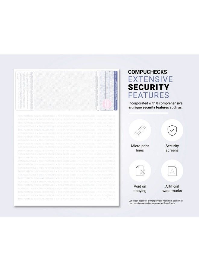 Compuchecks 500 Blank Check Stock Check On Top Mazed Paper Weight 70"High Security" Check Paper Brown Mazed - Image 3