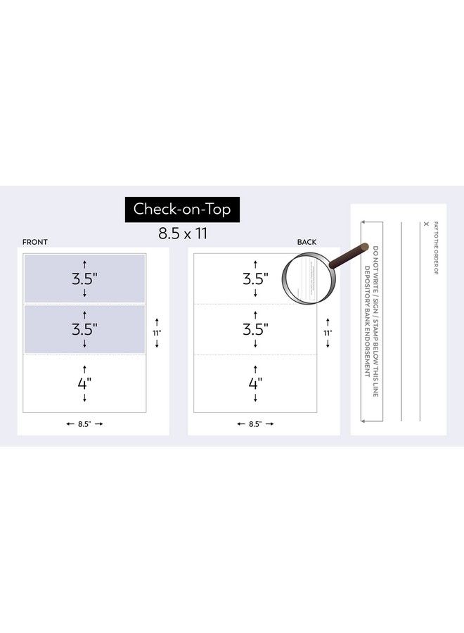 Compuchecks 500 Blank Check Stock Check On Top Mazed Paper Weight 70"High Security" Check Paper Brown Mazed - Image 4