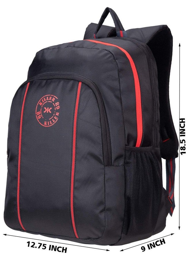 Killer Light Weight College Bag - Killer Dexter 34 LTR Black Polyester Casual Backpack Bag - Image 3