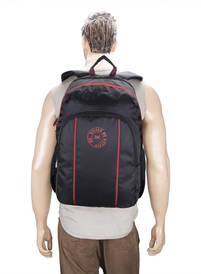 Killer Light Weight College Bag - Killer Dexter 34 LTR Black Polyester Casual Backpack Bag - Image 4