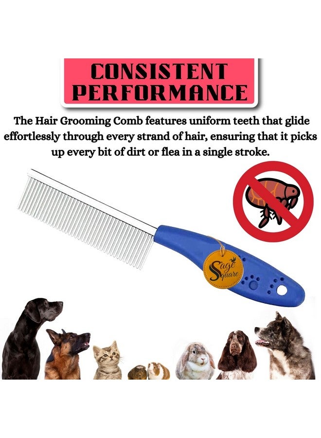 سايج سكوير مشط للحيوانات الأليفة من جانب واحد - أداة احترافية للعناية بالكلاب والقطط، فك التشابك وتنعيم وتجميل فراء حيوانك الأليف، متعدد الاستخدامات، مقبض مريح، إزالة فعالة للعقد - Image 2