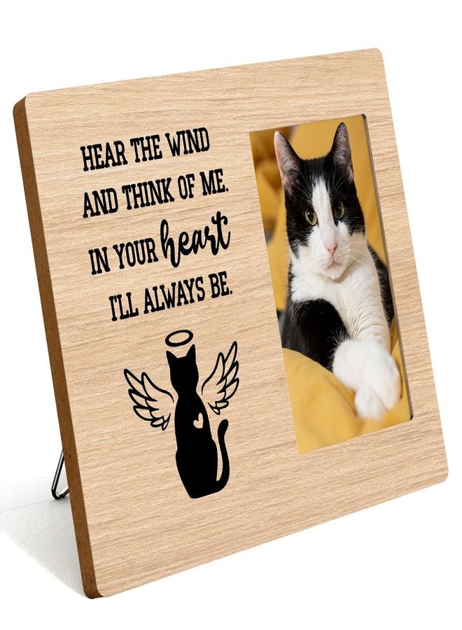 IAXIC Pet Memorial Gifts for Cats, Cat Loss Of Cat, Sympathy Gift Picture Frame, Gifts, Remembrance Photo Frame Desk Shelf Table Top Decor - Image 1