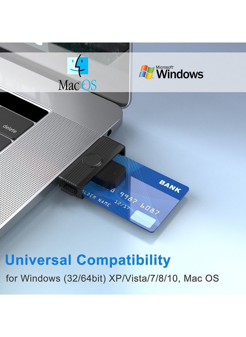 Rocketek - Rocketek CSCR3 Smart CAC Card Reader USB Bank Tax Declaration SIM Card/IC Card ID Card Reader(USB) - Image 1